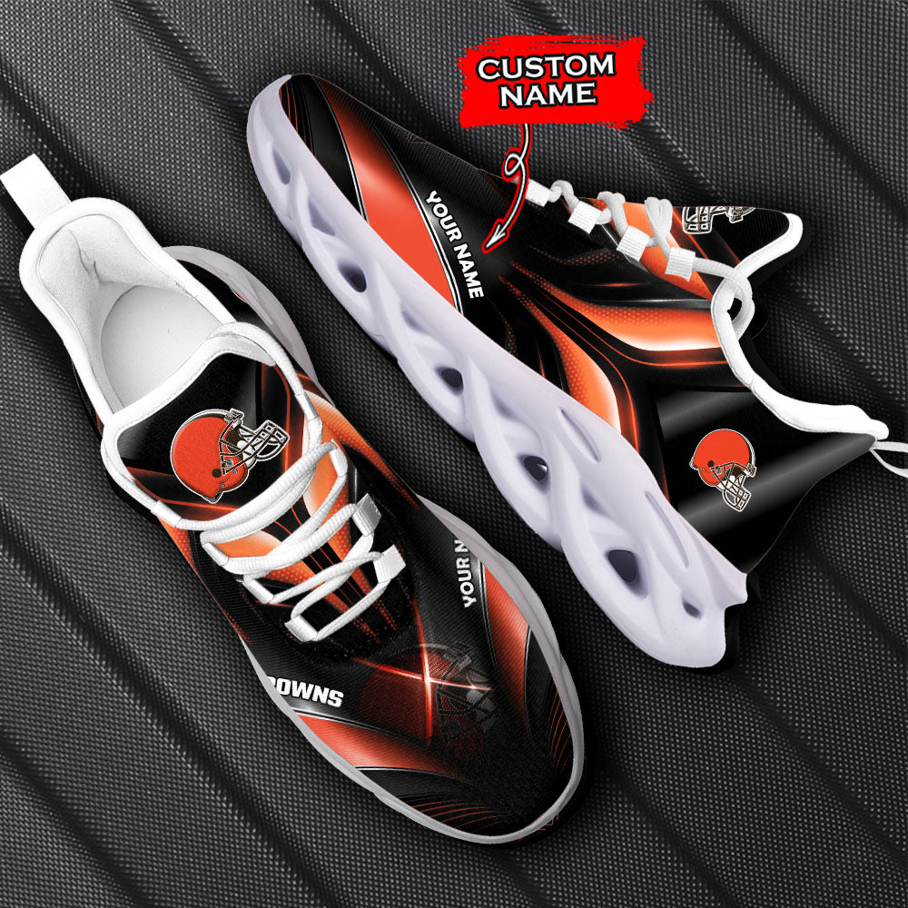 Ideafootwear Cleveland Browns NFL Max Soul Shoes Sneakers For Men And Women