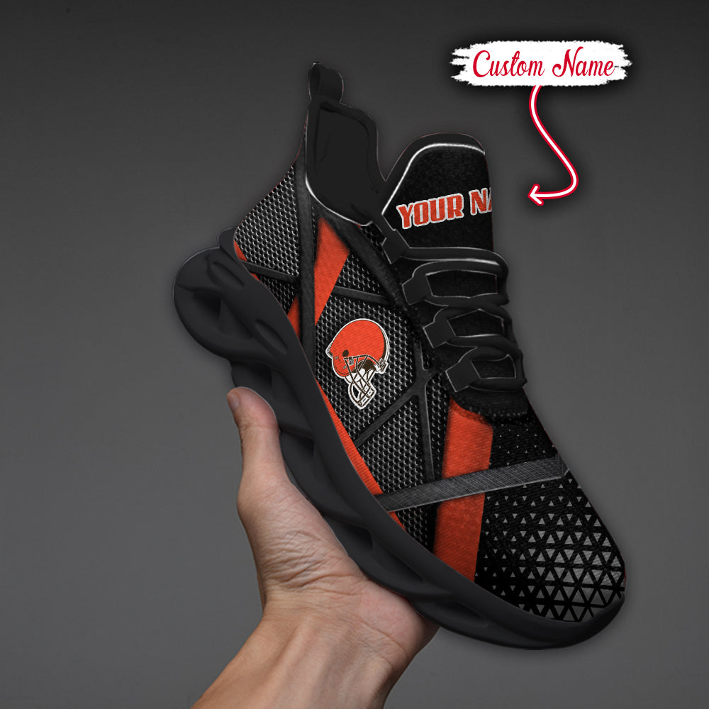 Ideafootwear Cleveland Browns NFL Max Soul Shoes Sneakers For Men And Women