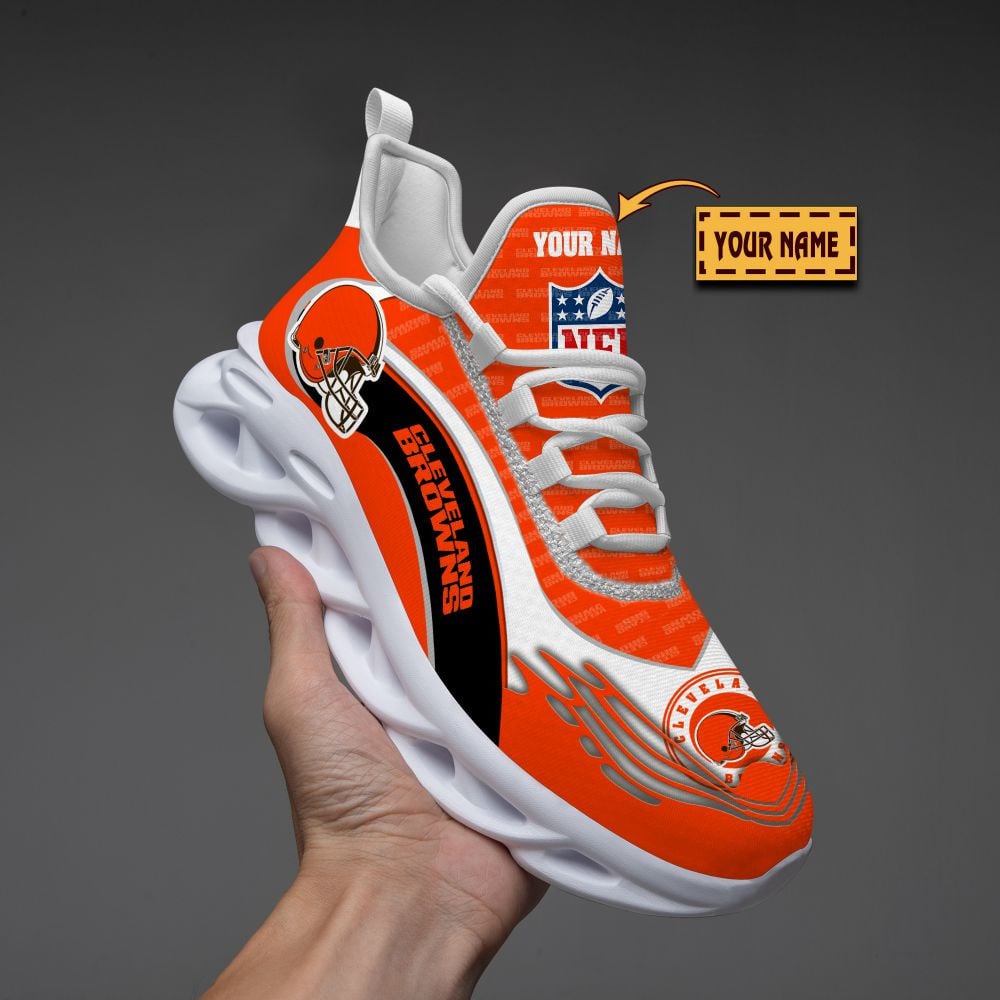 Ideafootwear Cleveland Browns NFL Max Soul Shoes Sneakers For Men And Women