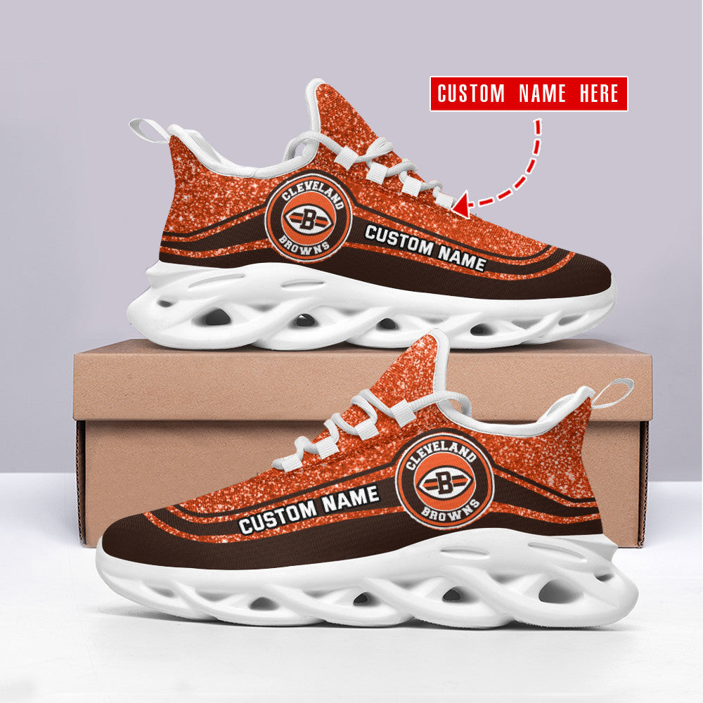 Ideafootwear Cleveland Browns NFL Max Soul Shoes Sneakers For Men And Women