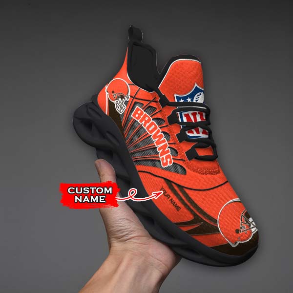 Ideafootwear Cleveland Browns NFL Max Soul Shoes Sneakers For Men And Women