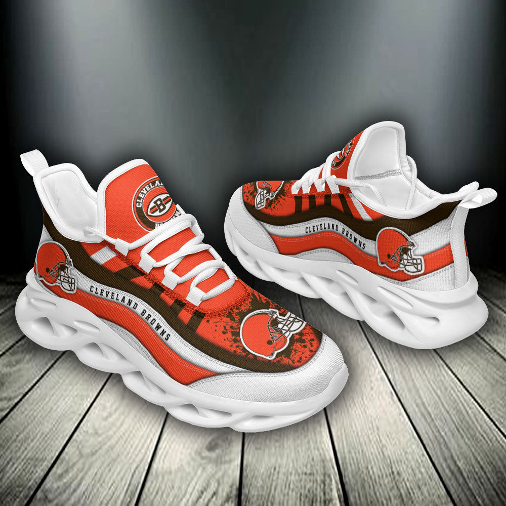 Ideafootwear Cleveland Browns NFL Max Soul Shoes Sneakers For Men And Women