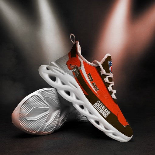 Ideafootwear Cleveland Browns NFL Max Soul Shoes Sneakers For Men And Women
