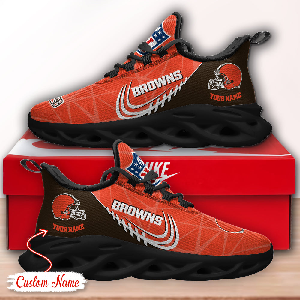 Ideafootwear Cleveland Browns NFL Max Soul Shoes Sneakers For Men And Women