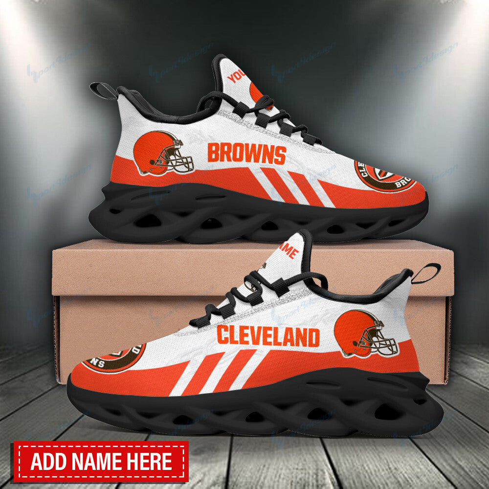 Ideafootwear Cleveland Browns NFL Max Soul Shoes Sneakers For Men And Women