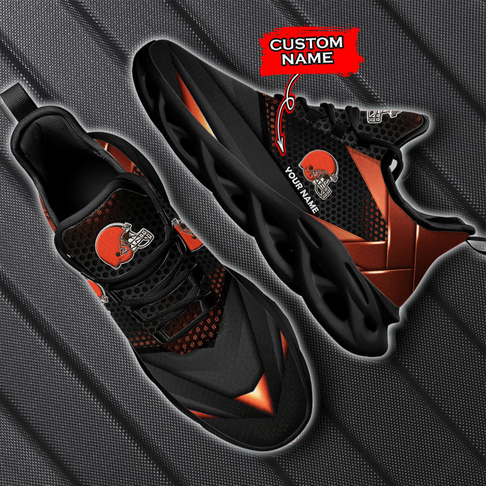 Ideafootwear Cleveland Browns NFL Max Soul Shoes Sneakers For Men And Women