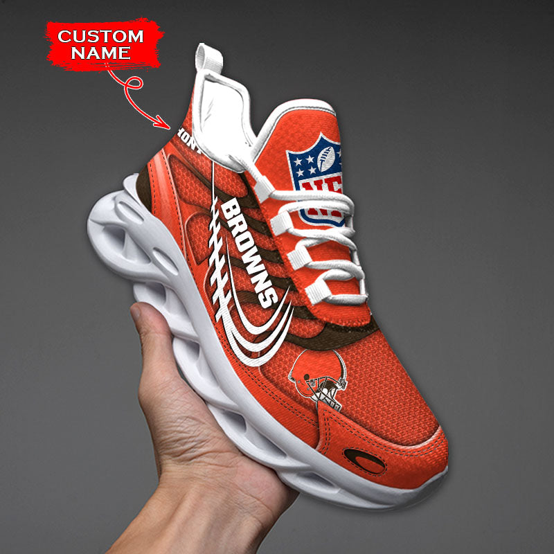 Ideafootwear Cleveland Browns NFL Max Soul Shoes Sneakers For Men And Women