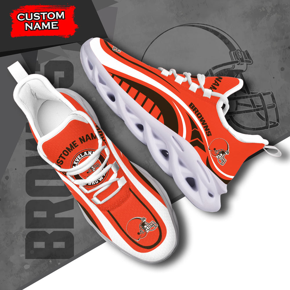 Ideafootwear Cleveland Browns NFL Max Soul Shoes Sneakers For Men And Women