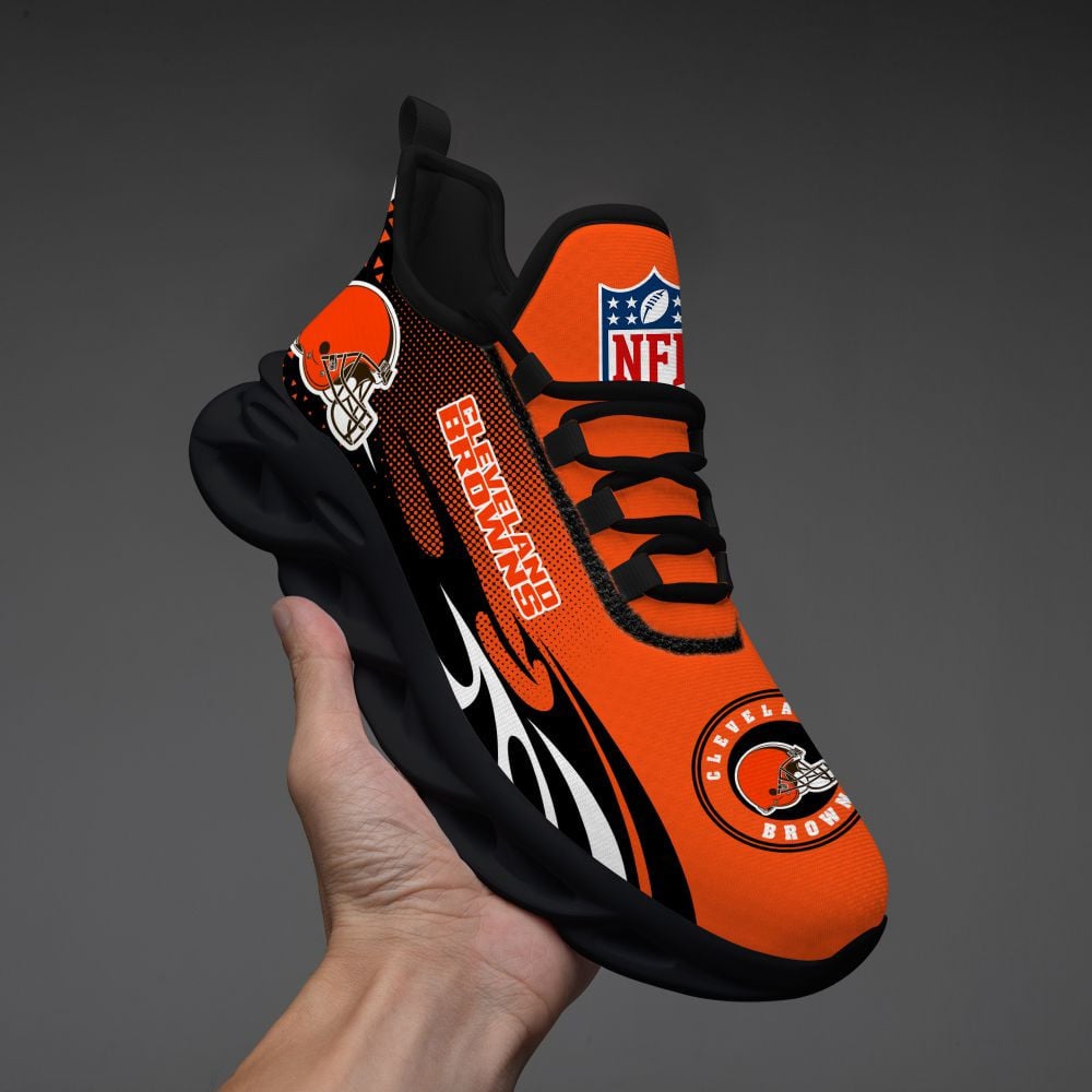 Ideafootwear Cleveland Browns NFL Max Soul Shoes Sneakers For Men And Women