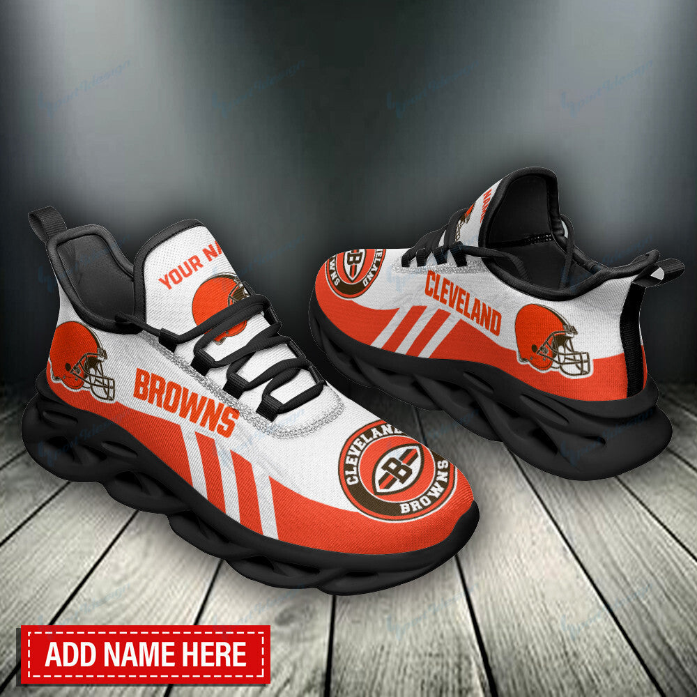 Ideafootwear Cleveland Browns NFL Max Soul Shoes Sneakers For Men And Women