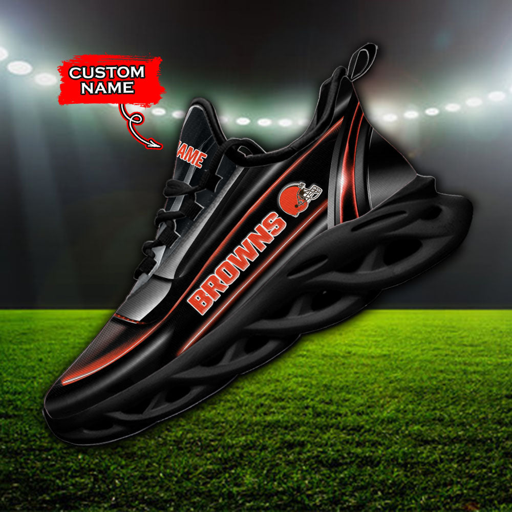 Ideafootwear Cleveland Browns NFL Max Soul Shoes Sneakers For Men And Women