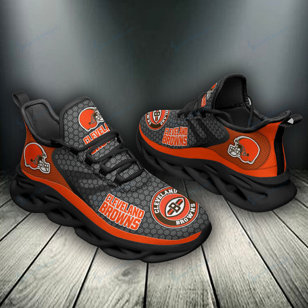 Ideafootwear Cleveland Browns NFL Max Soul Shoes Sneakers For Men And Women