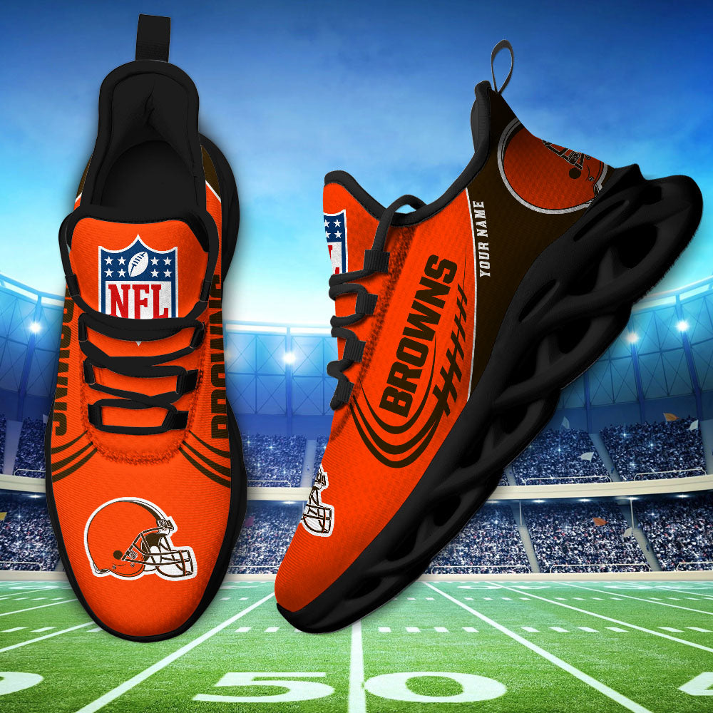 Ideafootwear Cleveland Browns NFL Max Soul Shoes Sneakers For Men And Women