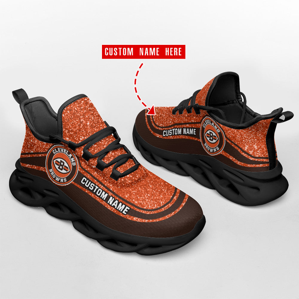 Ideafootwear Cleveland Browns NFL Max Soul Shoes Sneakers For Men And Women