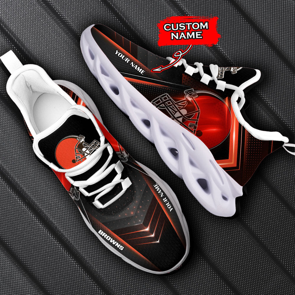 Ideafootwear Cleveland Browns NFL Max Soul Shoes Sneakers For Men And Women