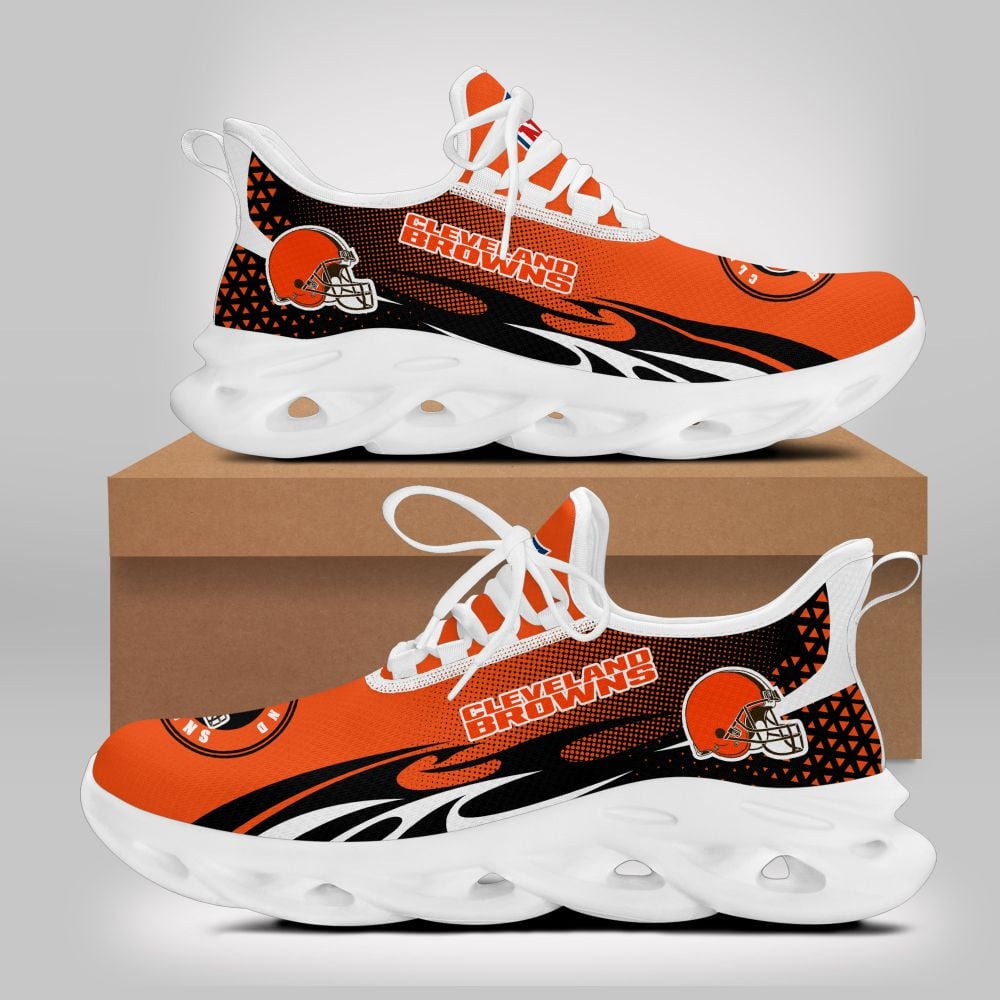 Ideafootwear Cleveland Browns NFL Max Soul Shoes Sneakers For Men And Women