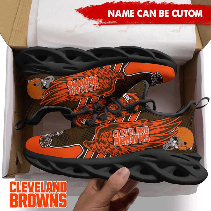 Ideafootwear Cleveland Browns NFL Max Soul Shoes Sneakers For Men And Women