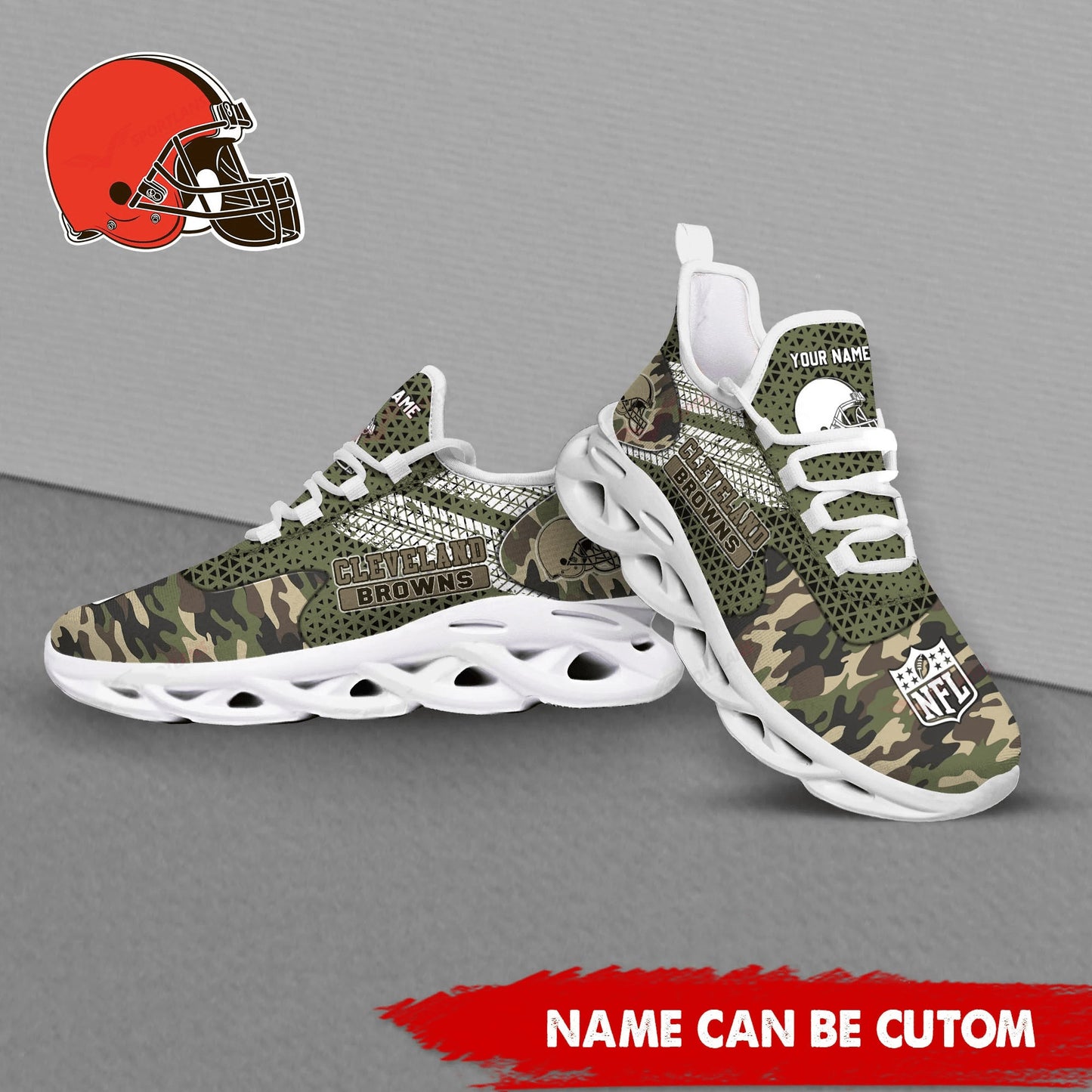 Ideafootwear Cleveland Browns NFL Max Soul Shoes Sneakers For Men And Women