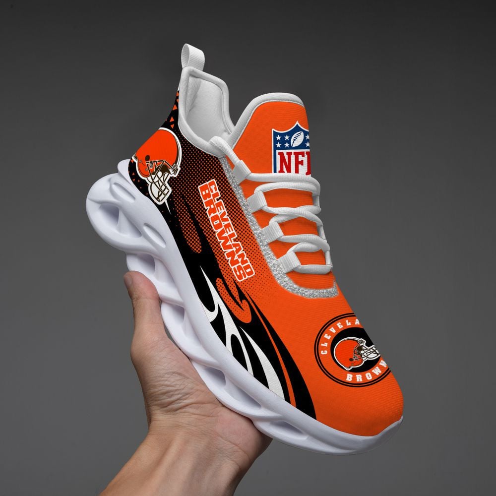 Ideafootwear Cleveland Browns NFL Max Soul Shoes Sneakers For Men And Women