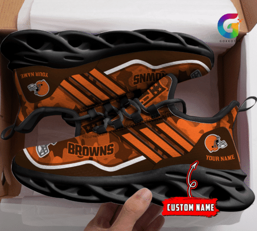 Ideafootwear Cleveland Browns NFL Max Soul Shoes Sneakers For Men And Women