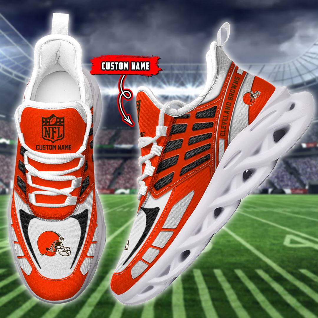 Ideafootwear Cleveland Browns NFL Max Soul Shoes Sneakers For Men And Women