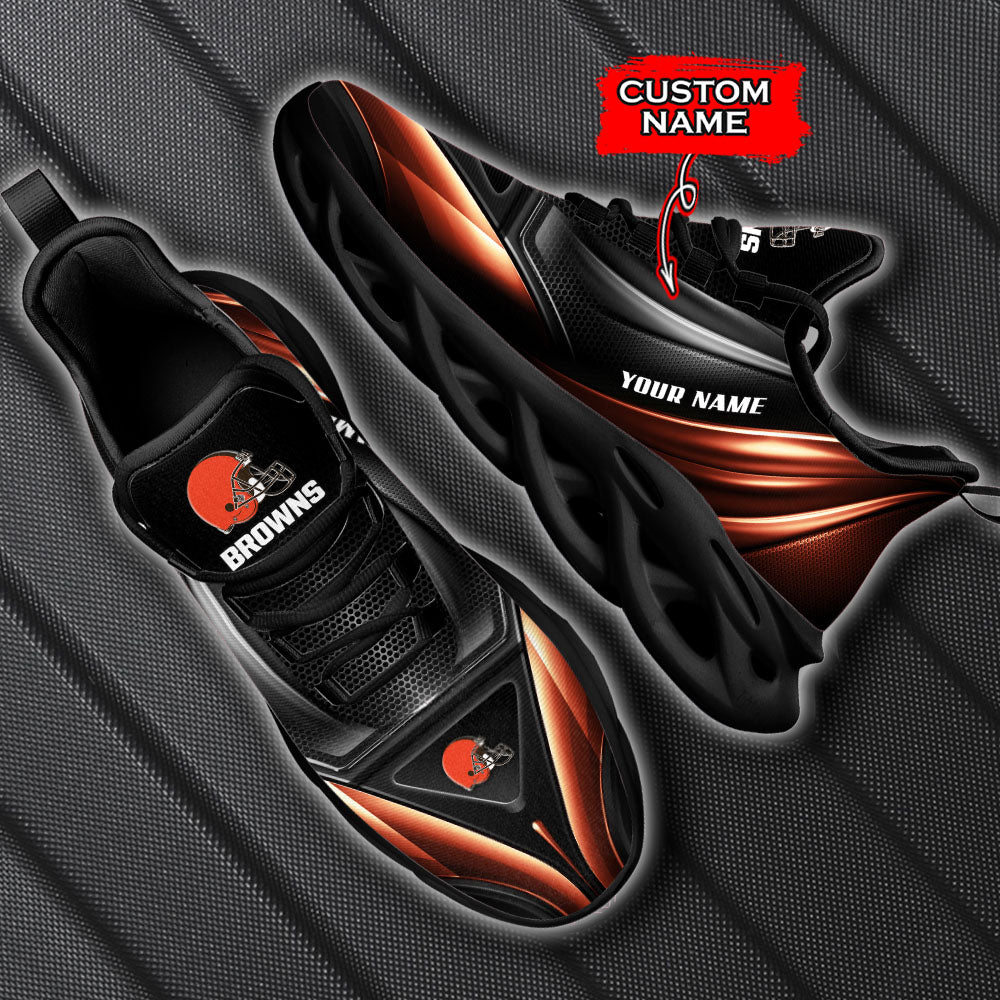 Ideafootwear Cleveland Browns NFL Max Soul Shoes Sneakers For Men And Women
