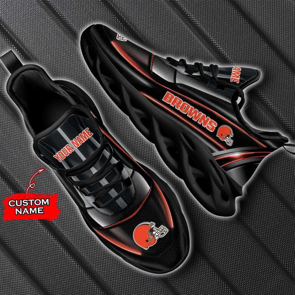 Ideafootwear Cleveland Browns NFL Max Soul Shoes Sneakers For Men And Women