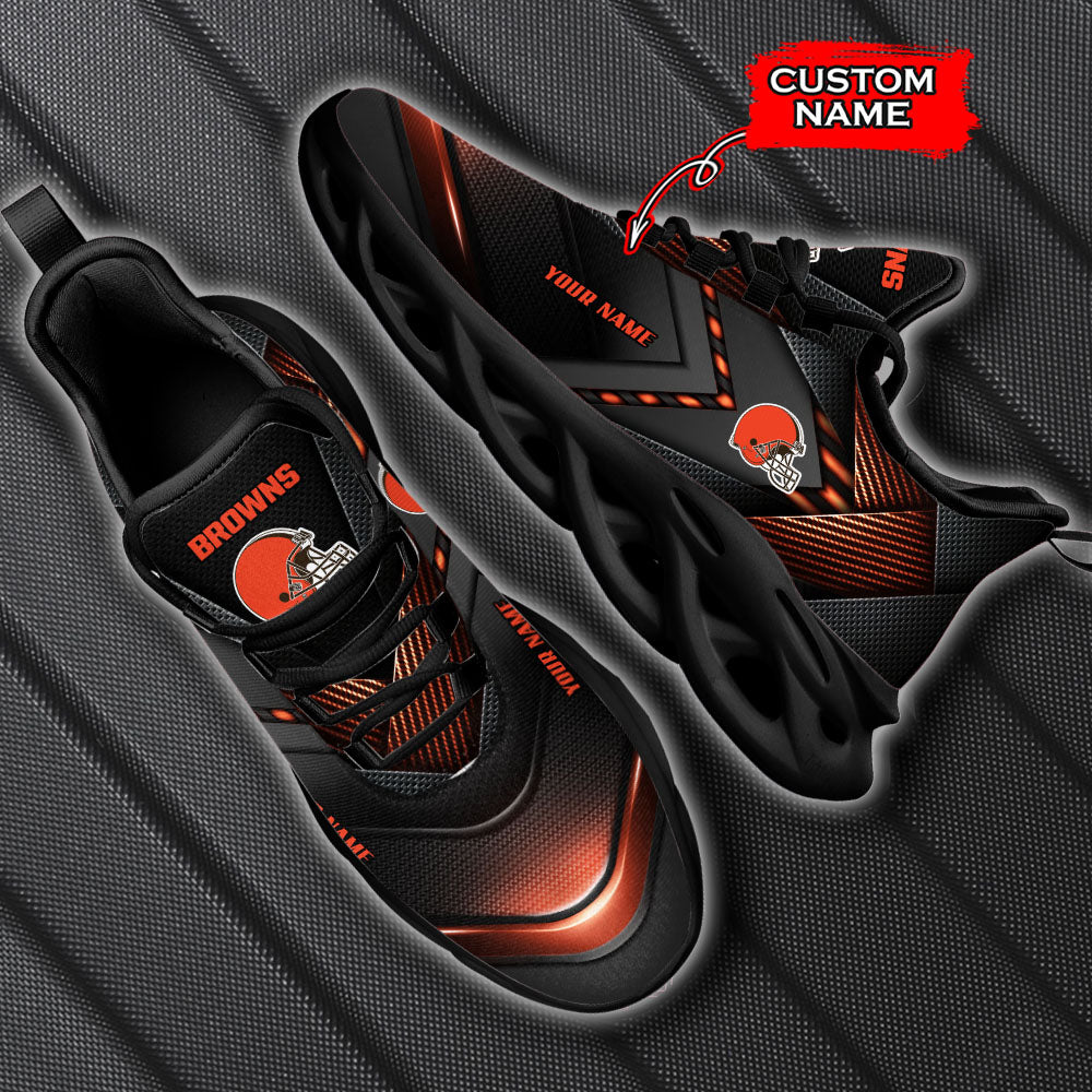 Ideafootwear Cleveland Browns NFL Max Soul Shoes Sneakers For Men And Women