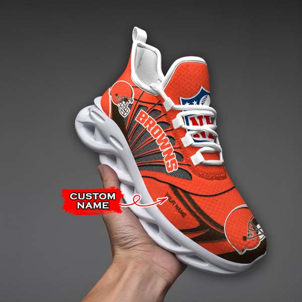 Ideafootwear Cleveland Browns NFL Max Soul Shoes Sneakers For Men And Women