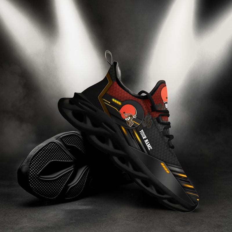 Ideafootwear Cleveland Browns NFL Max Soul Shoes Sneakers For Men And Women