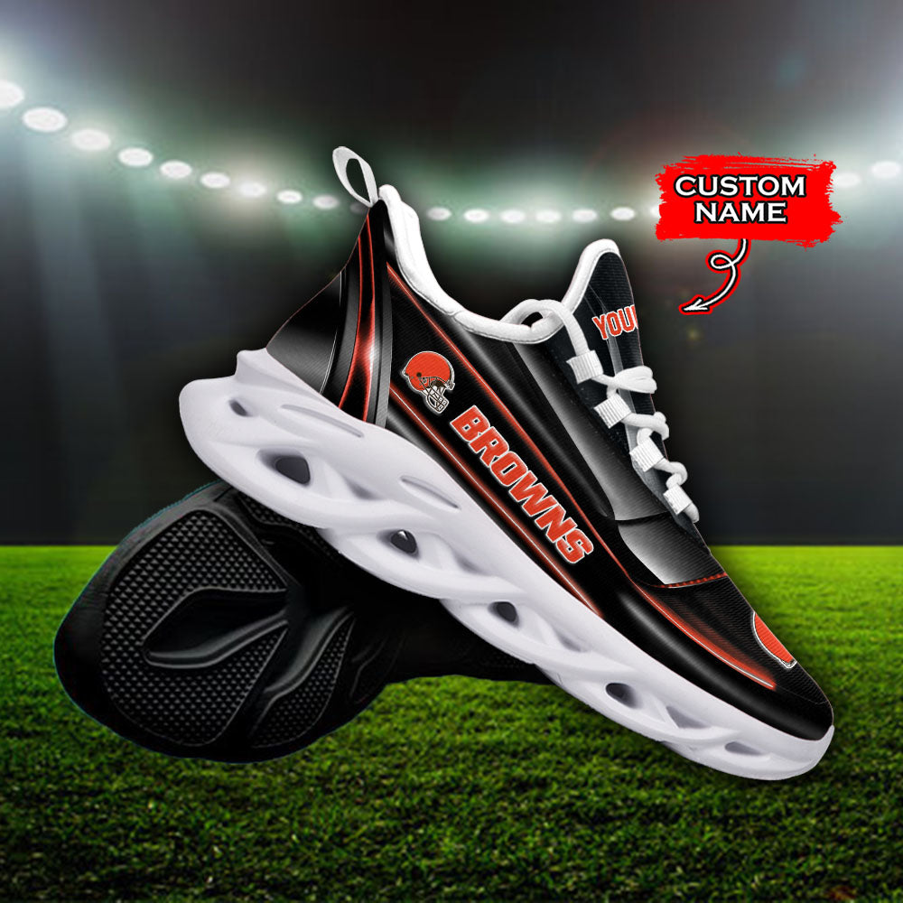 Ideafootwear Cleveland Browns NFL Max Soul Shoes Sneakers For Men And Women