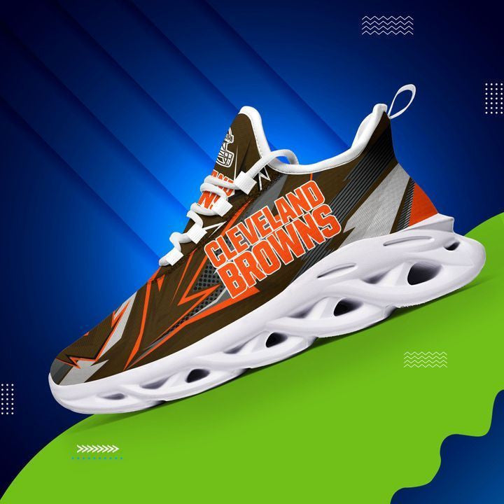 Ideafootwear Cleveland Browns NFL Max Soul Shoes Sneakers For Men And Women