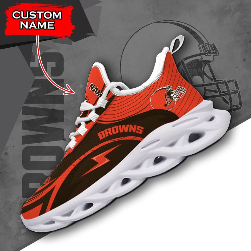 Ideafootwear Cleveland Browns NFL Max Soul Shoes Sneakers For Men And Women