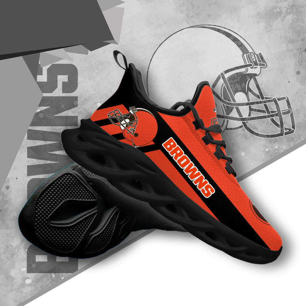 Ideafootwear Cleveland Browns NFL Max Soul Shoes Sneakers For Men And Women