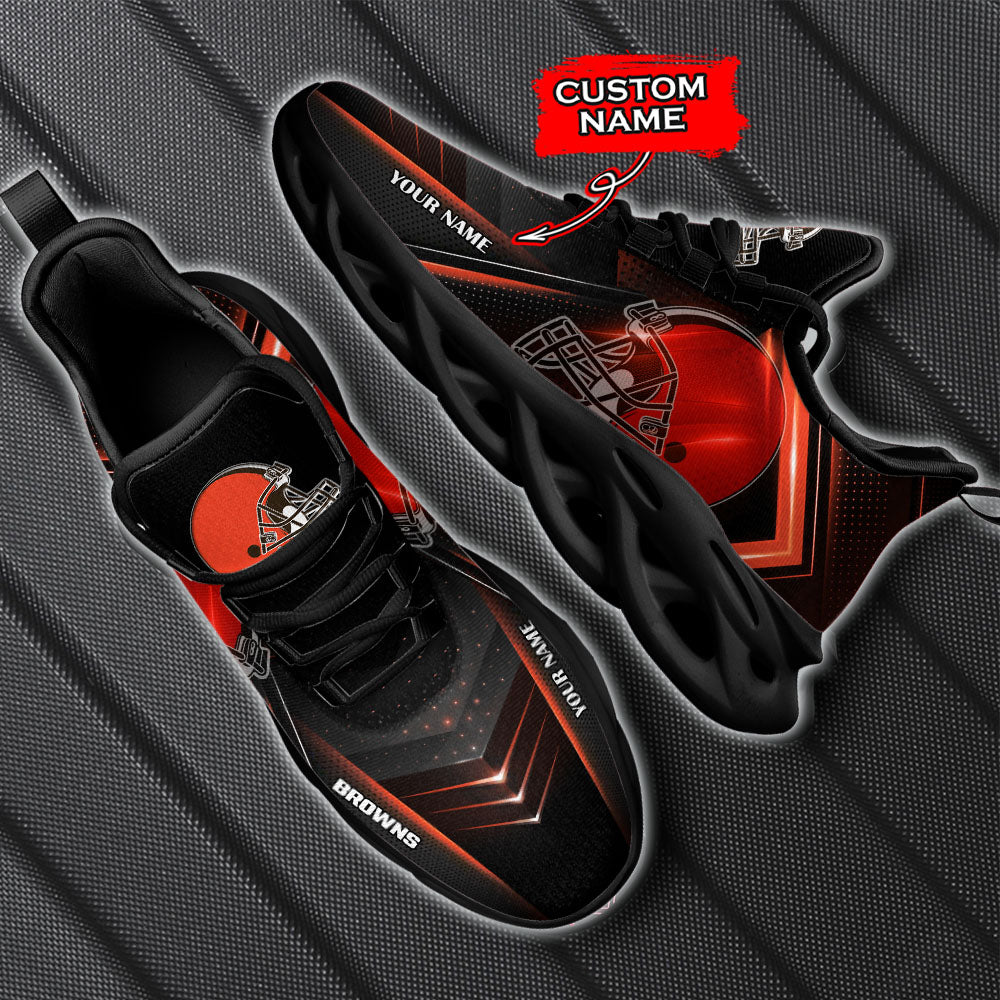 Ideafootwear Cleveland Browns NFL Max Soul Shoes Sneakers For Men And Women