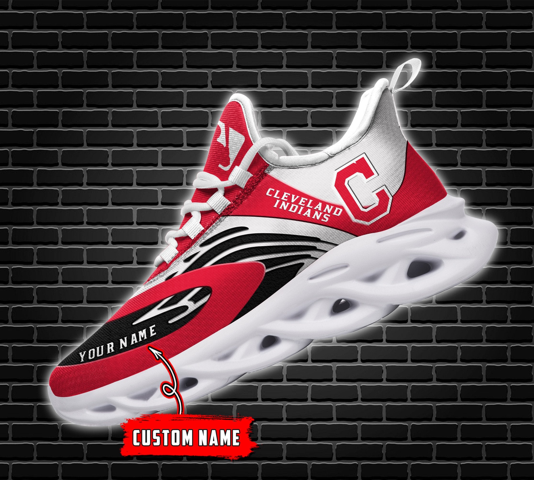 Ideafootwear Cleveland Guardians Max Soul Shoes Sneakers For Men And Women