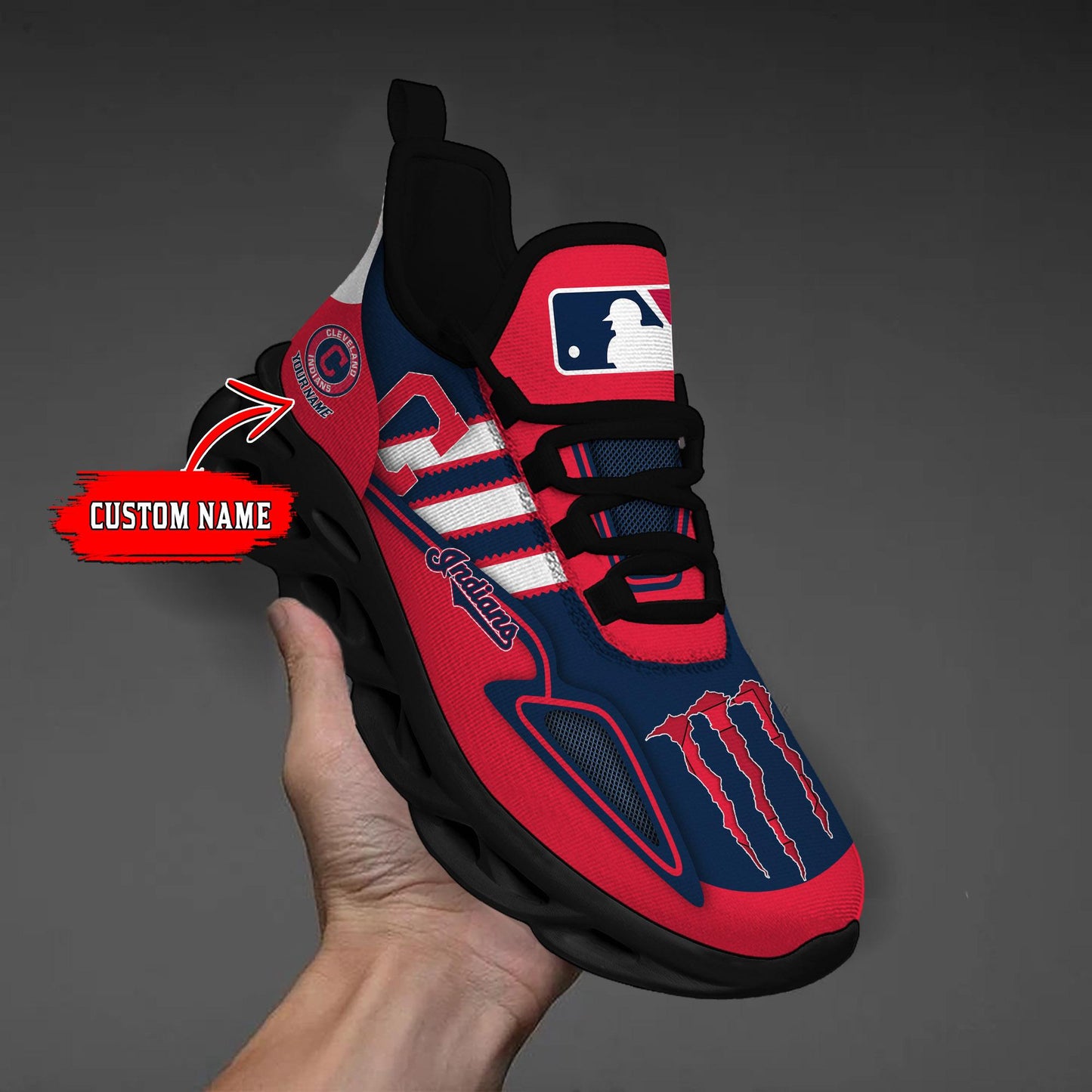 Ideafootwear Cleveland Indians Max Soul Shoes Sneakers For Men And Women