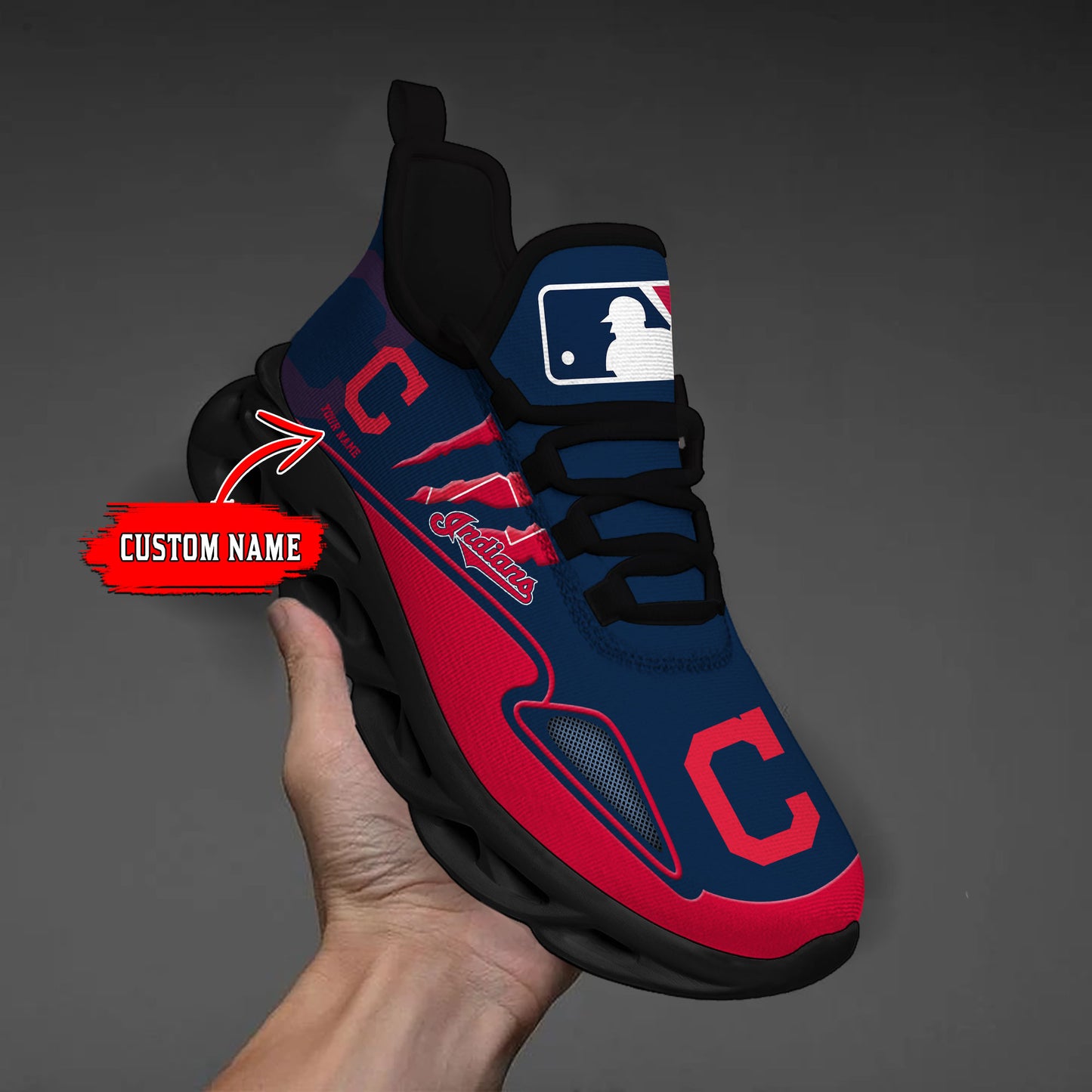 Ideafootwear Cleveland Indians Max Soul Shoes Sneakers For Men And Women