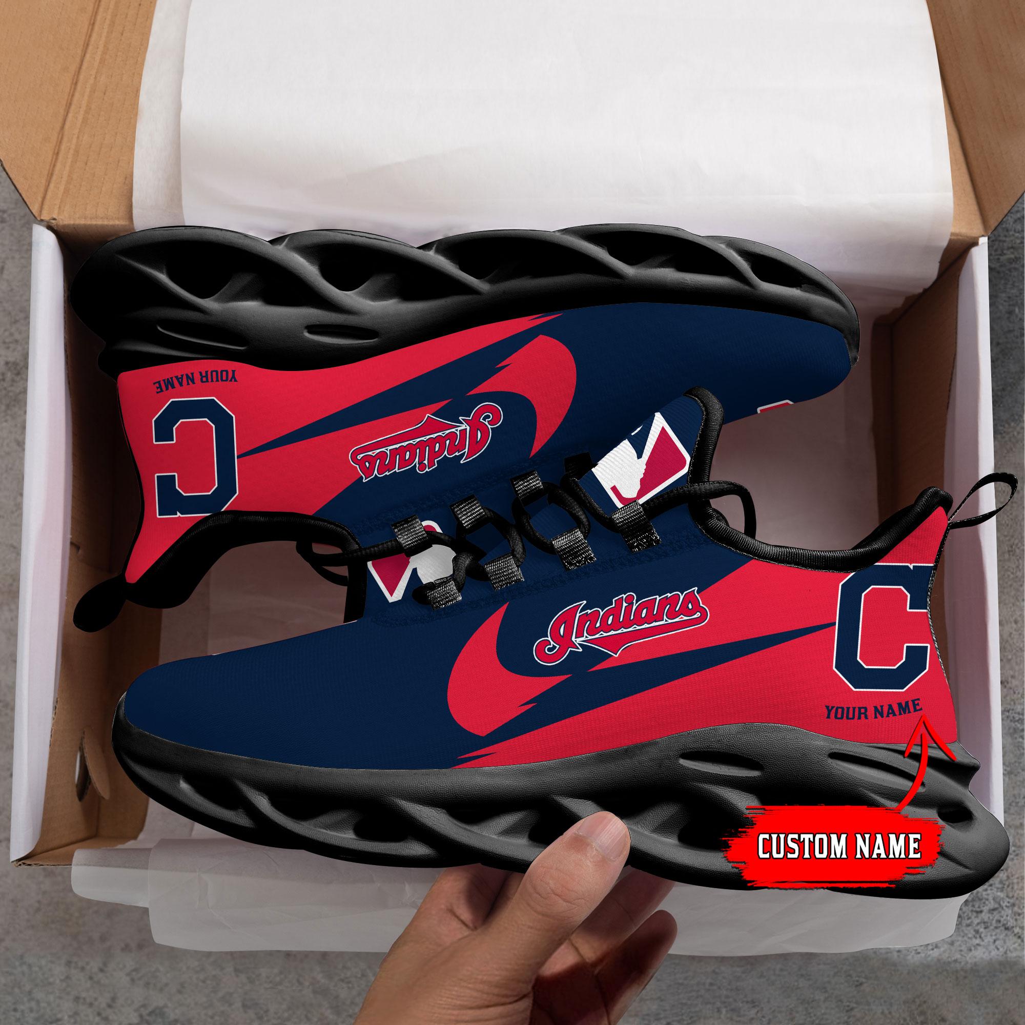 Ideafootwear Cleveland Indians Max Soul Shoes Sneakers For Men And Women