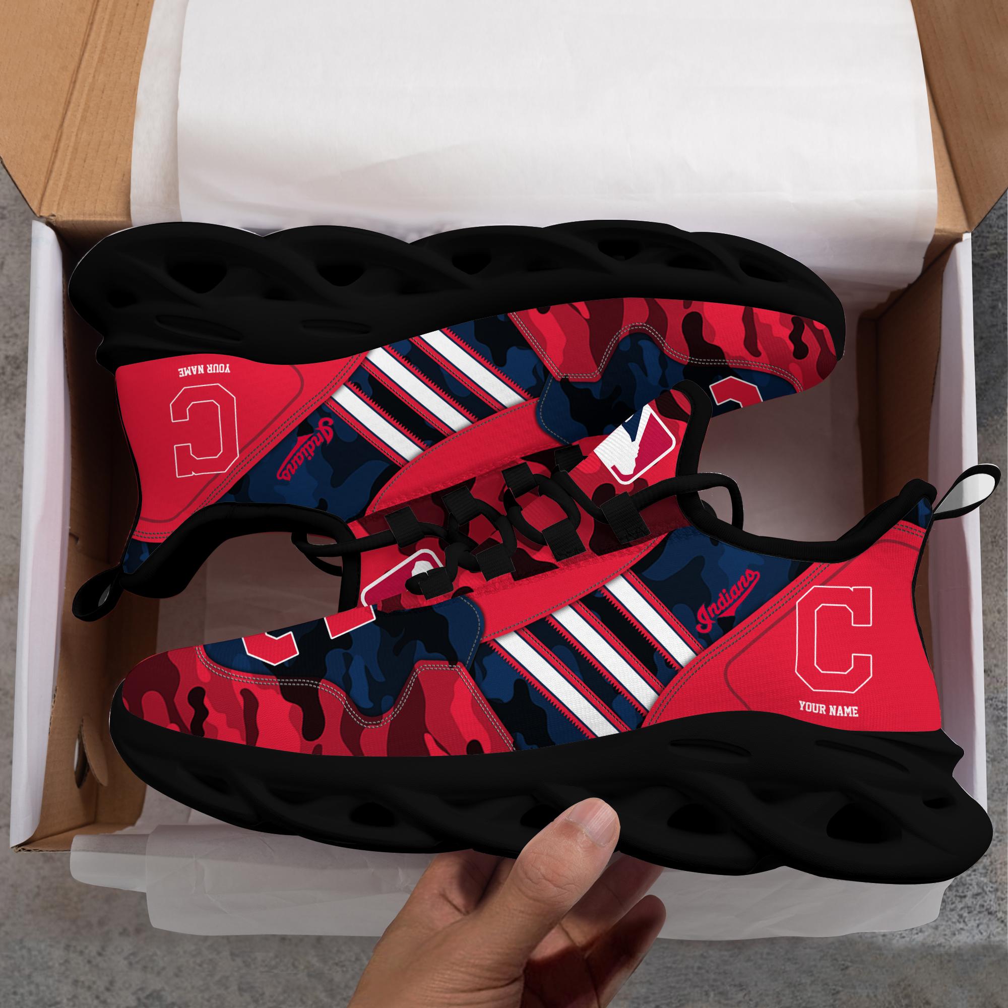 Ideafootwear Cleveland Indians Max Soul Shoes Sneakers For Men And Women