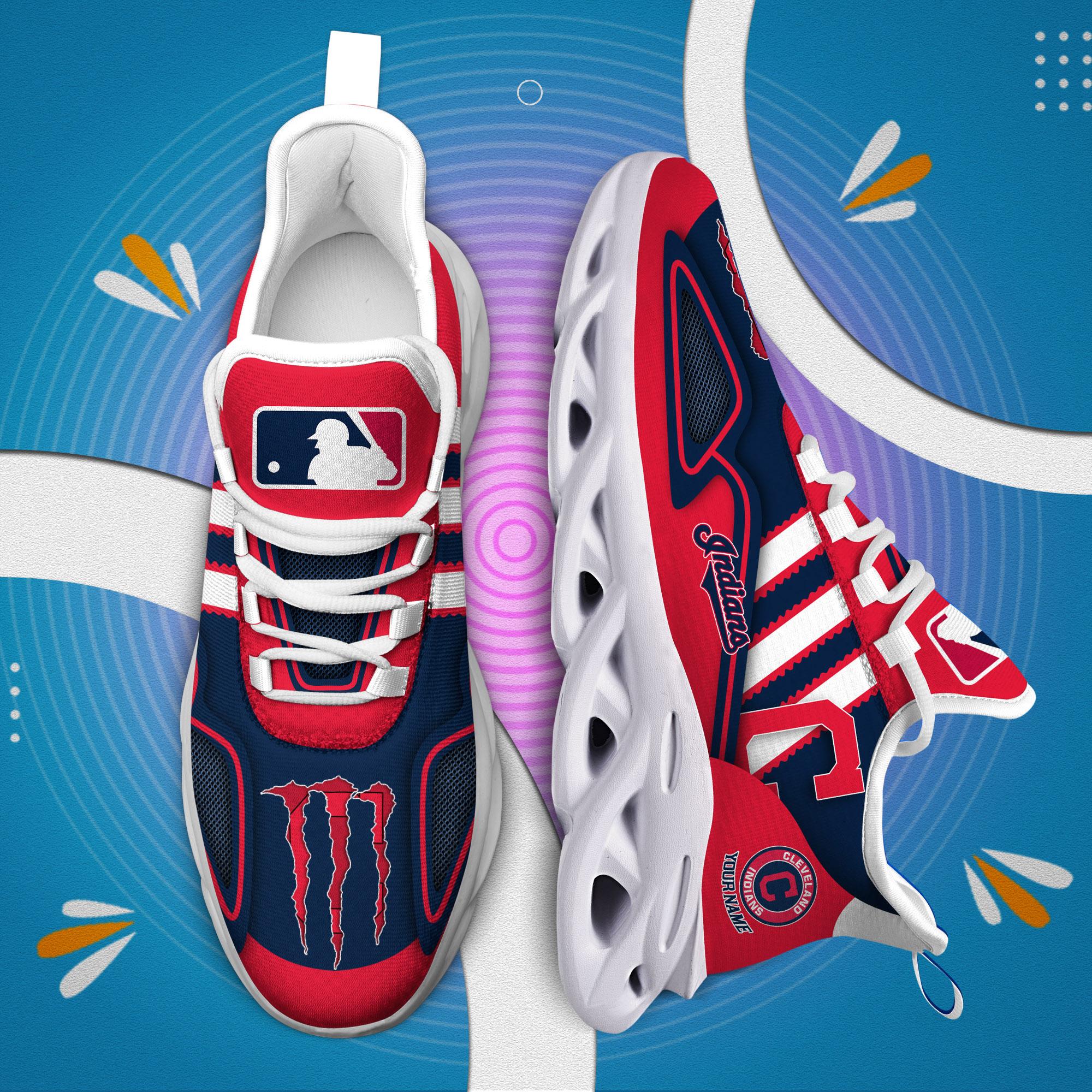 Ideafootwear Cleveland Indians Max Soul Shoes Sneakers For Men And Women