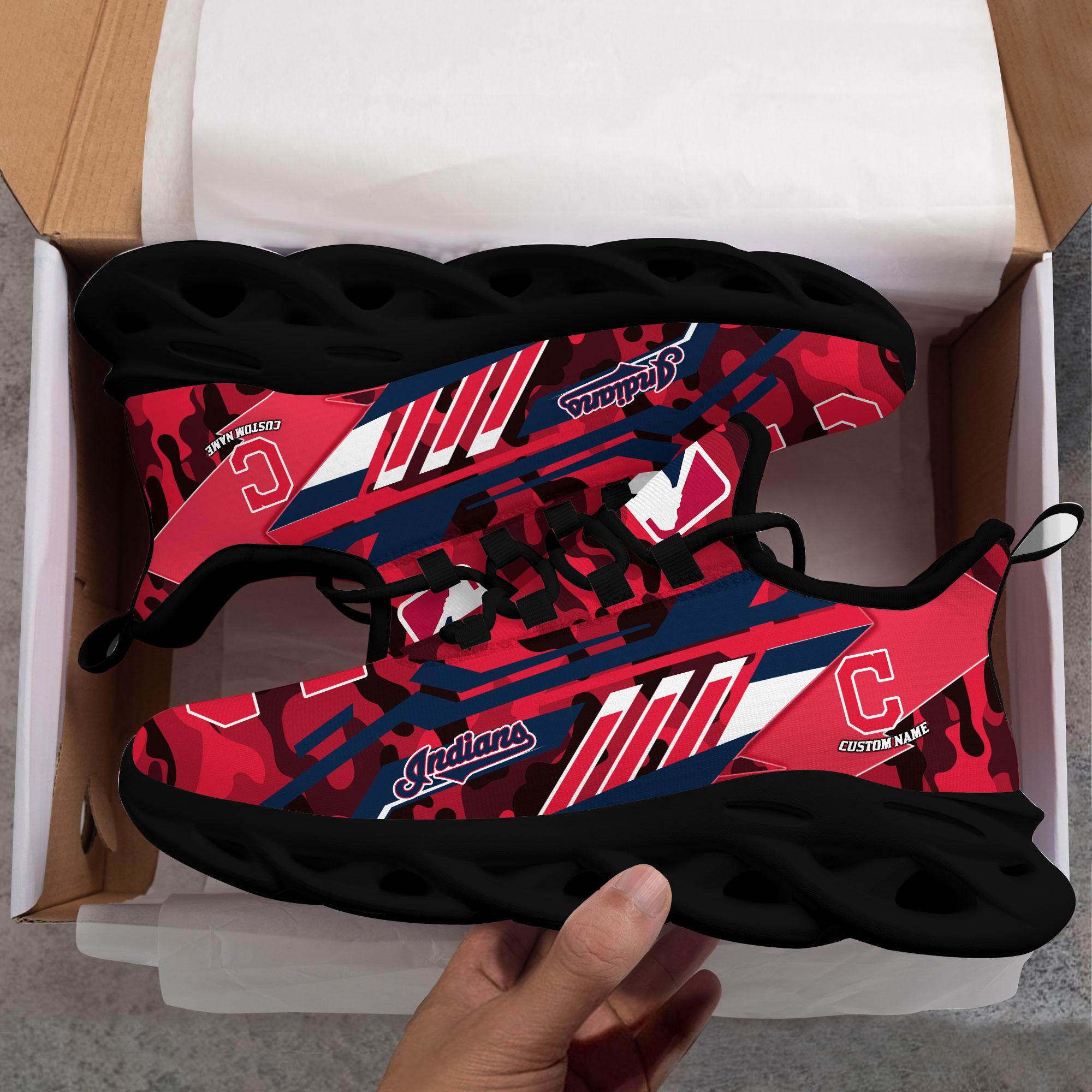 Ideafootwear Cleveland Indians Max Soul Shoes Sneakers For Men And Women