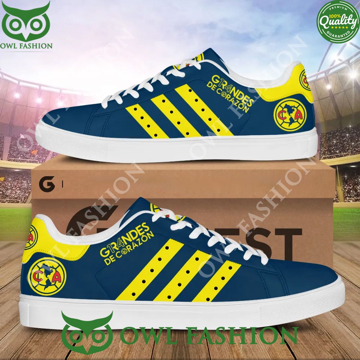 Ideafootwear Club América Grandes De Corazon Skate Stan Shoes Sneakes For Men And Women