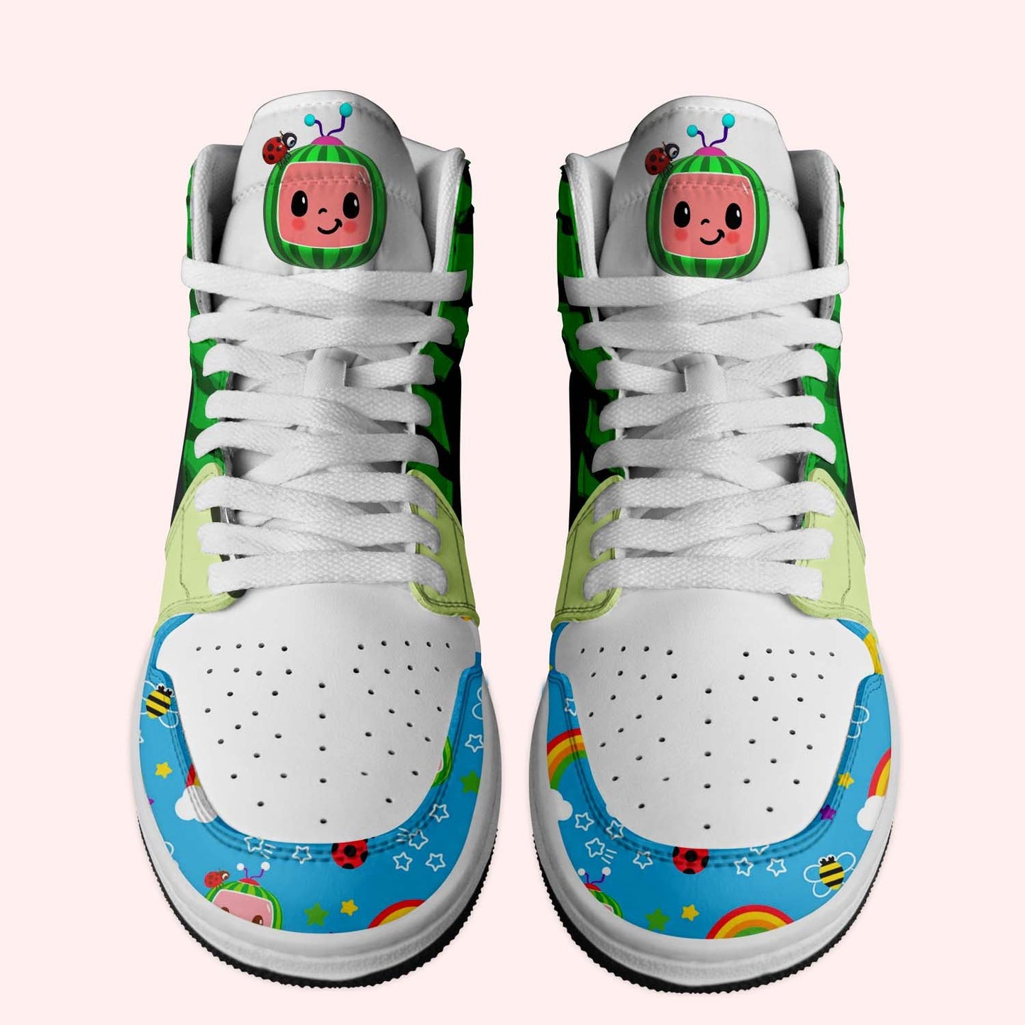 Ideafootwear Cocomelon AJ1 High Sneakers Shoes For Men And Women