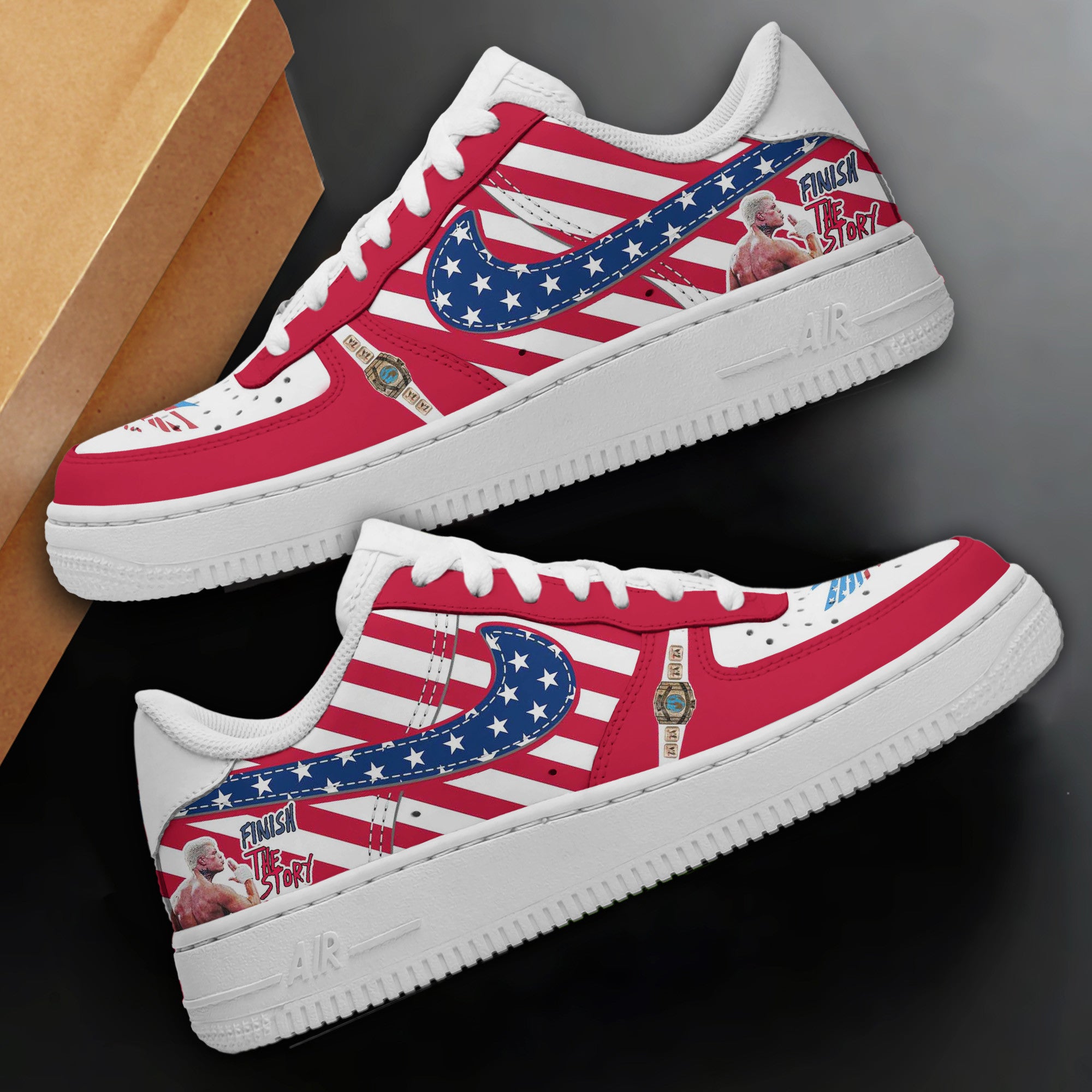 Ideafootwear Cody Rhodes Air Low-Top Sneakers Shoes For Men And Women