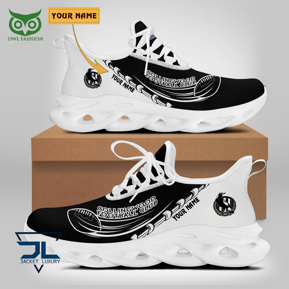 Ideafootwear Collingwood Football Max Soul Shoes Sneakers For Men And Women