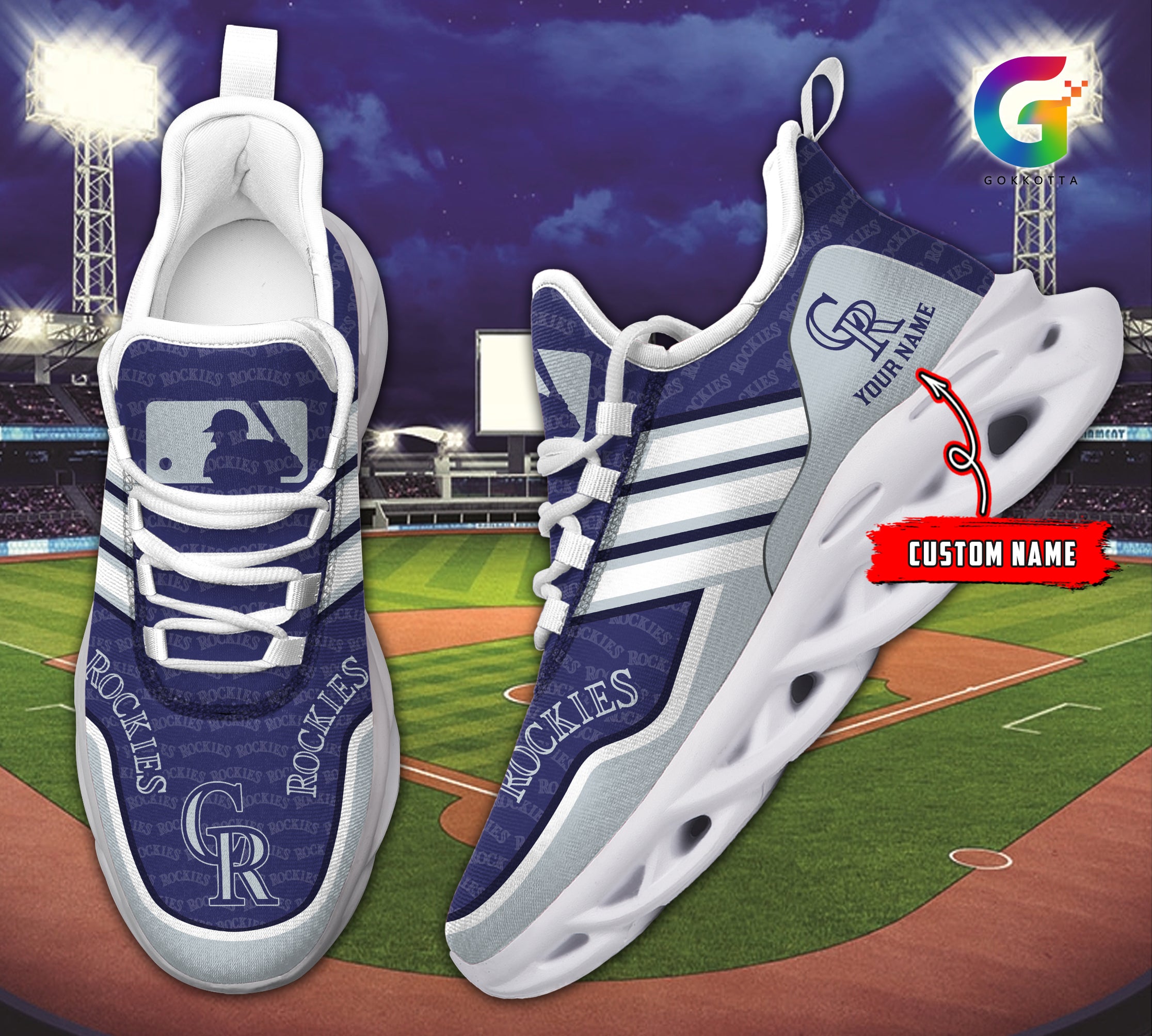 Ideafootwear Colorado Rockies MLB Max Soul Shoes Sneakers For Men And Women