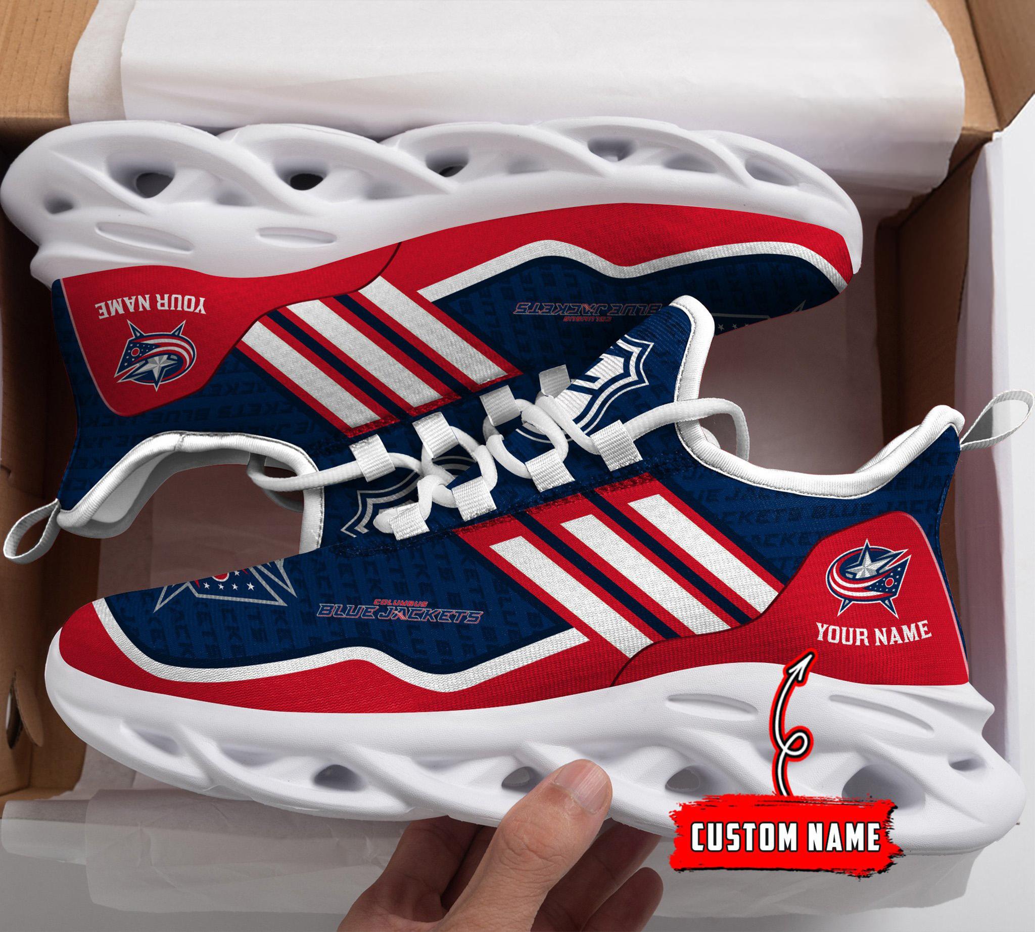 Ideafootwear Columbus Blue Jackets Max Soul Shoes Sneakers For Men And Women