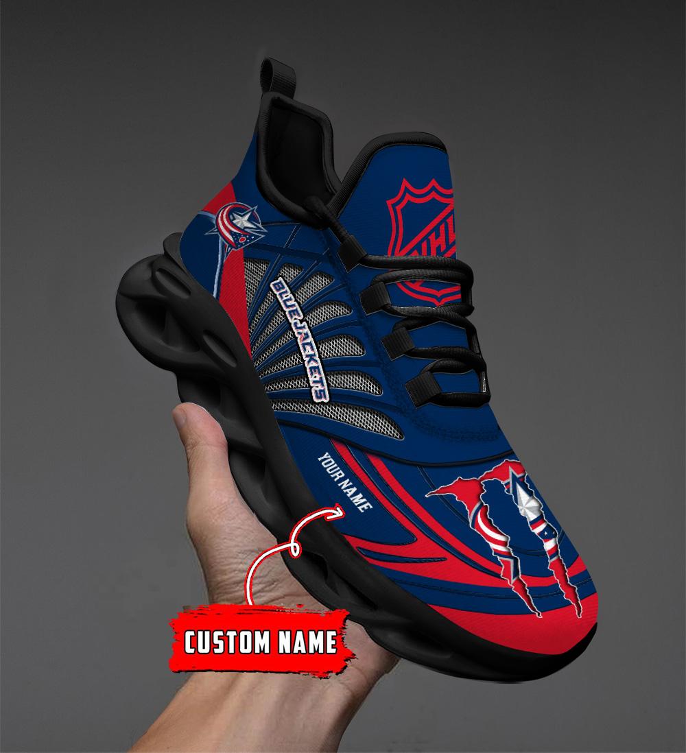 Ideafootwear Columbus Blue Jackets Max Soul Shoes Sneakers For Men And Women