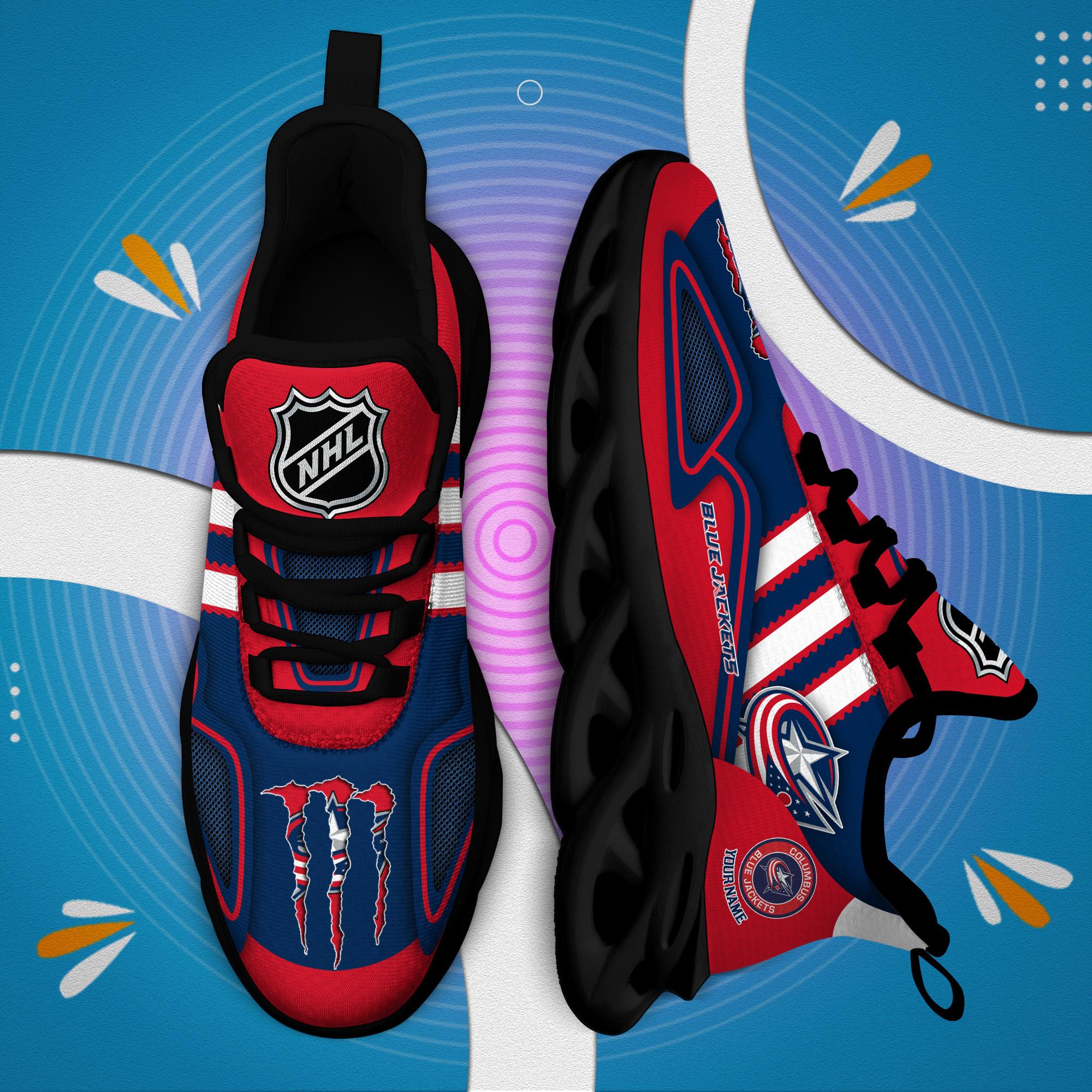 Ideafootwear Columbus Blue Jackets Max Soul Shoes Sneakers For Men And Women